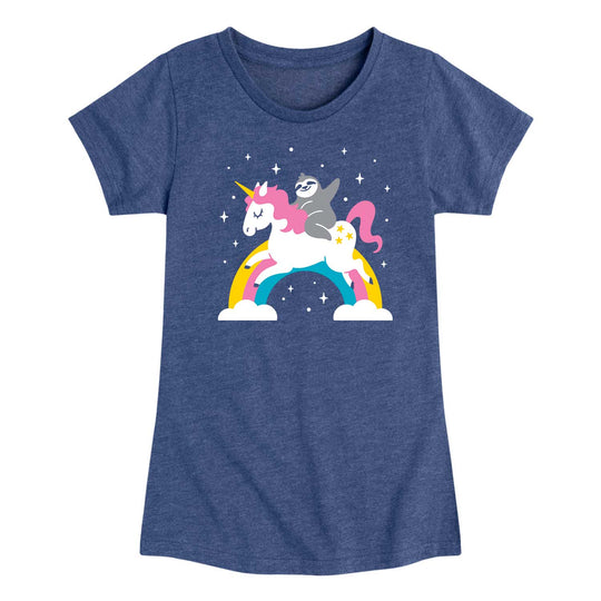 KidTeez™ - Unicorn With Christmas Lights - Youth & Toddler Girls
