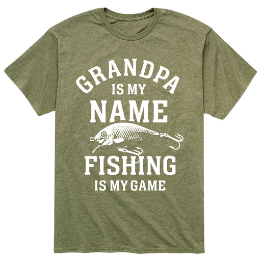 Grandpa is my name fishing is my game ,Fishing T-Shirt - Mens