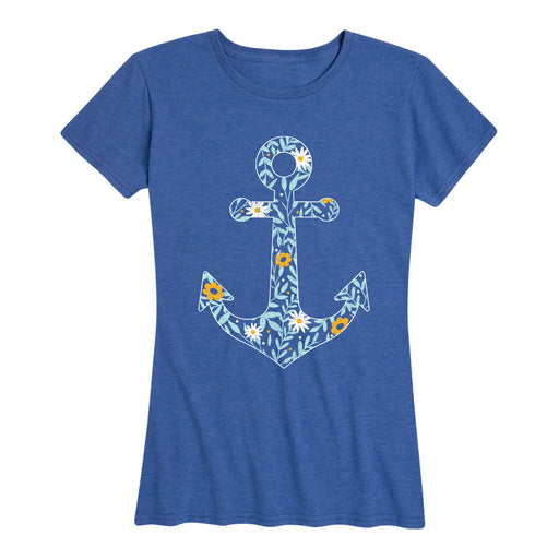 Women's Navy Anchor Graphic Tee