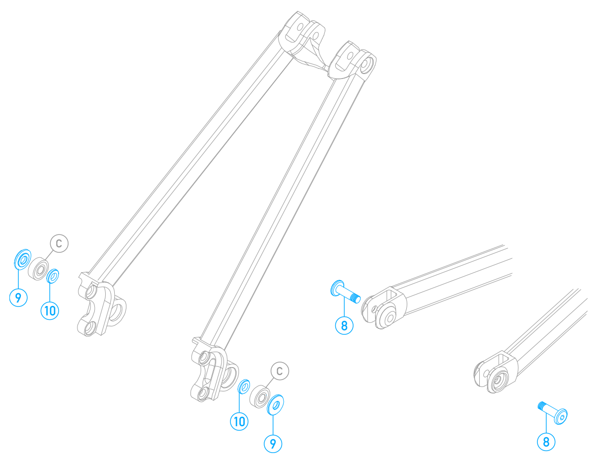 Airdrop Edit v3 Chainstay Pivot Assembly