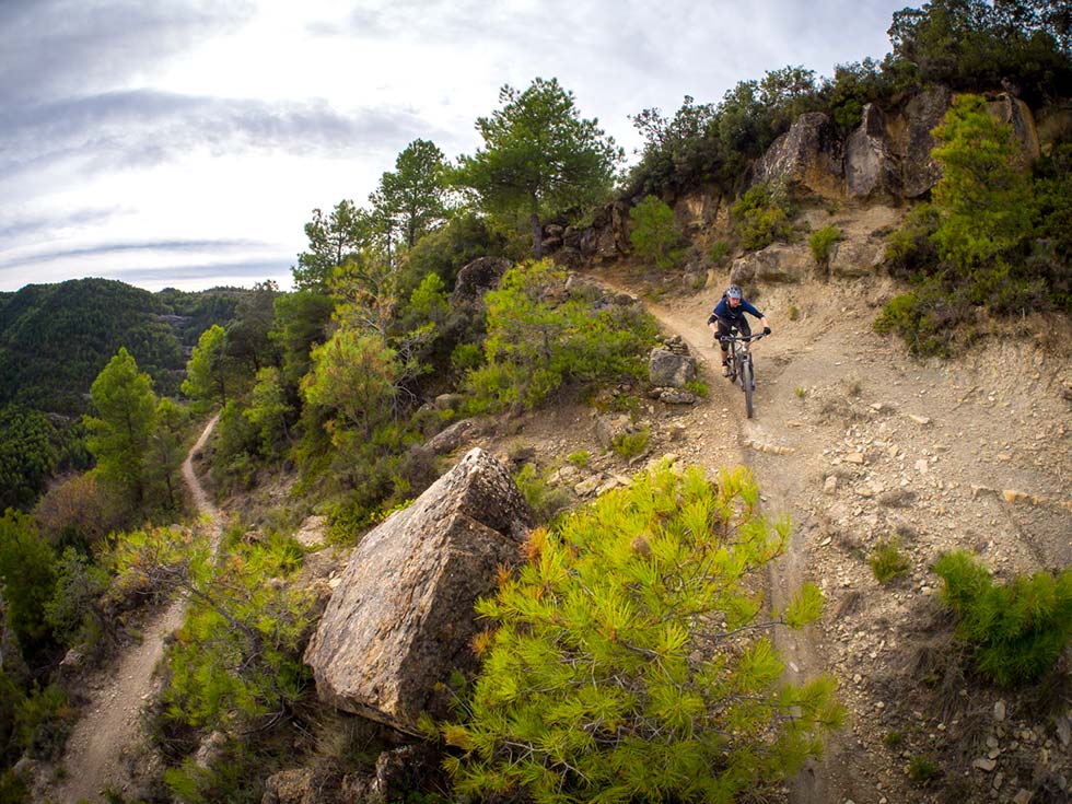 Ed Brazier riding in Ainsa, Spain