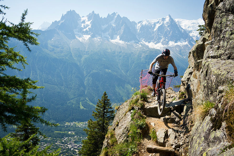 Graham Pinkerton à cheval à Chamonix