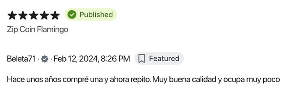 Opinión de un cliente de ROIK después de comprar una cartera de piel