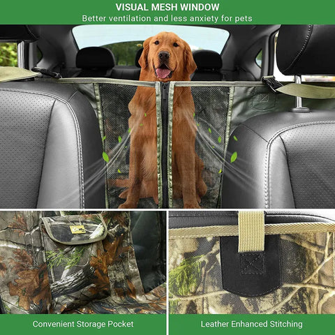 SEVVIS Car Seat Cover for Dogs - Dog Hammock for Car Backseat - Dog Car  Seat Cover for Back Seat Waterproof,Car Hammock for Dogs with Mesh  Window,Dog