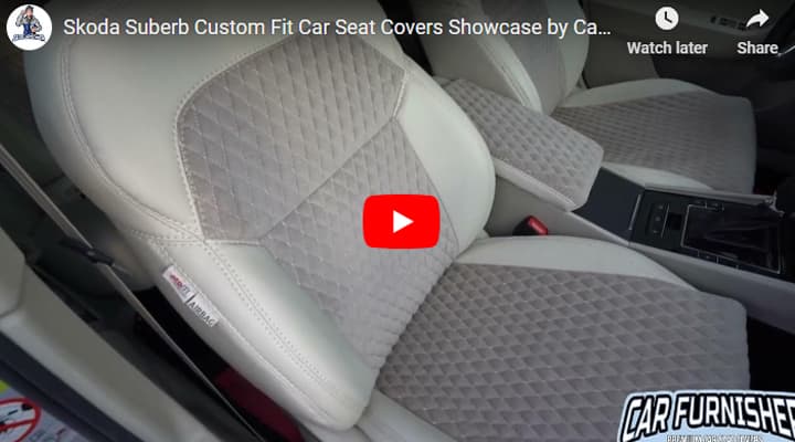 Amsterdam Foal Feather Design Custom Fit - Beige Color on Skoda Suberb - Before & After Showcase Video