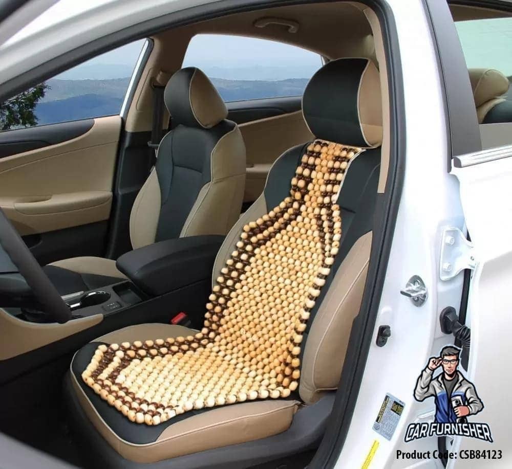 Elegant Wooden Beaded Car Seat Cover