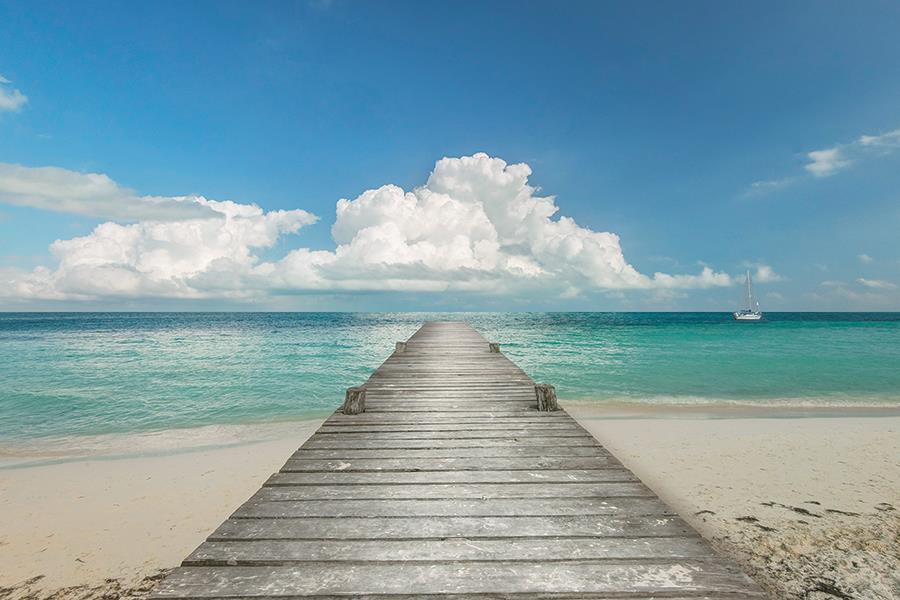Framed Infinity Pier by Danita Delimont in Stunning Blue