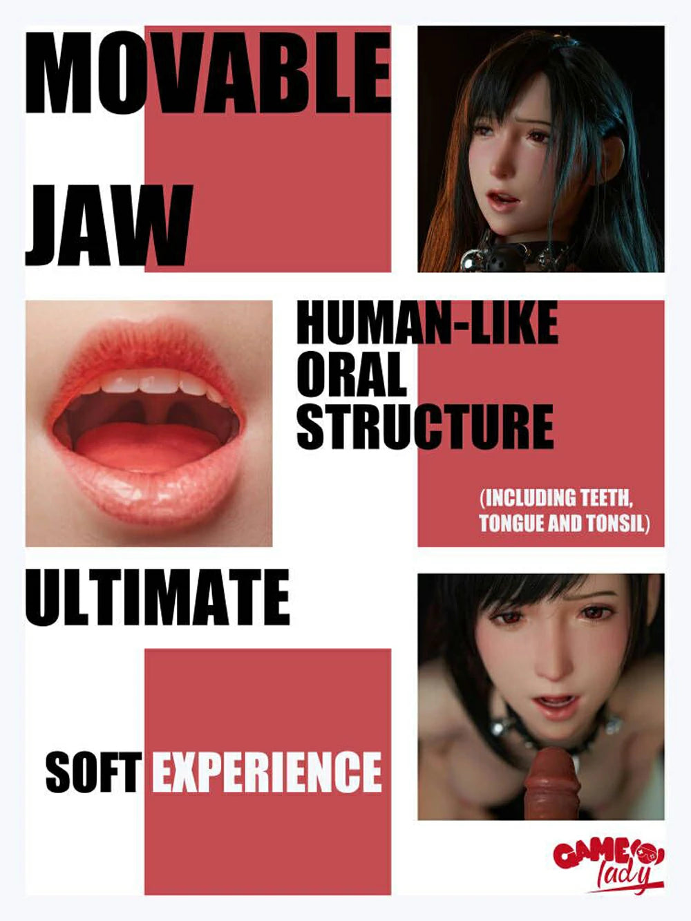 gamelady sex doll-movable jaw