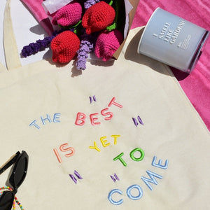 YET TO COME BTS TOTE BAG embroidered - BLUE & GREY STORE US