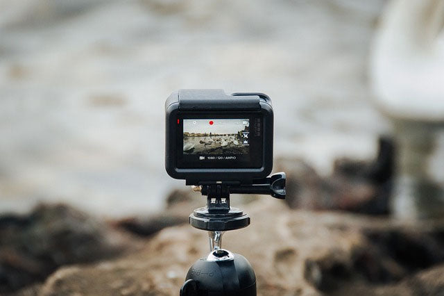 GoPro camera filming