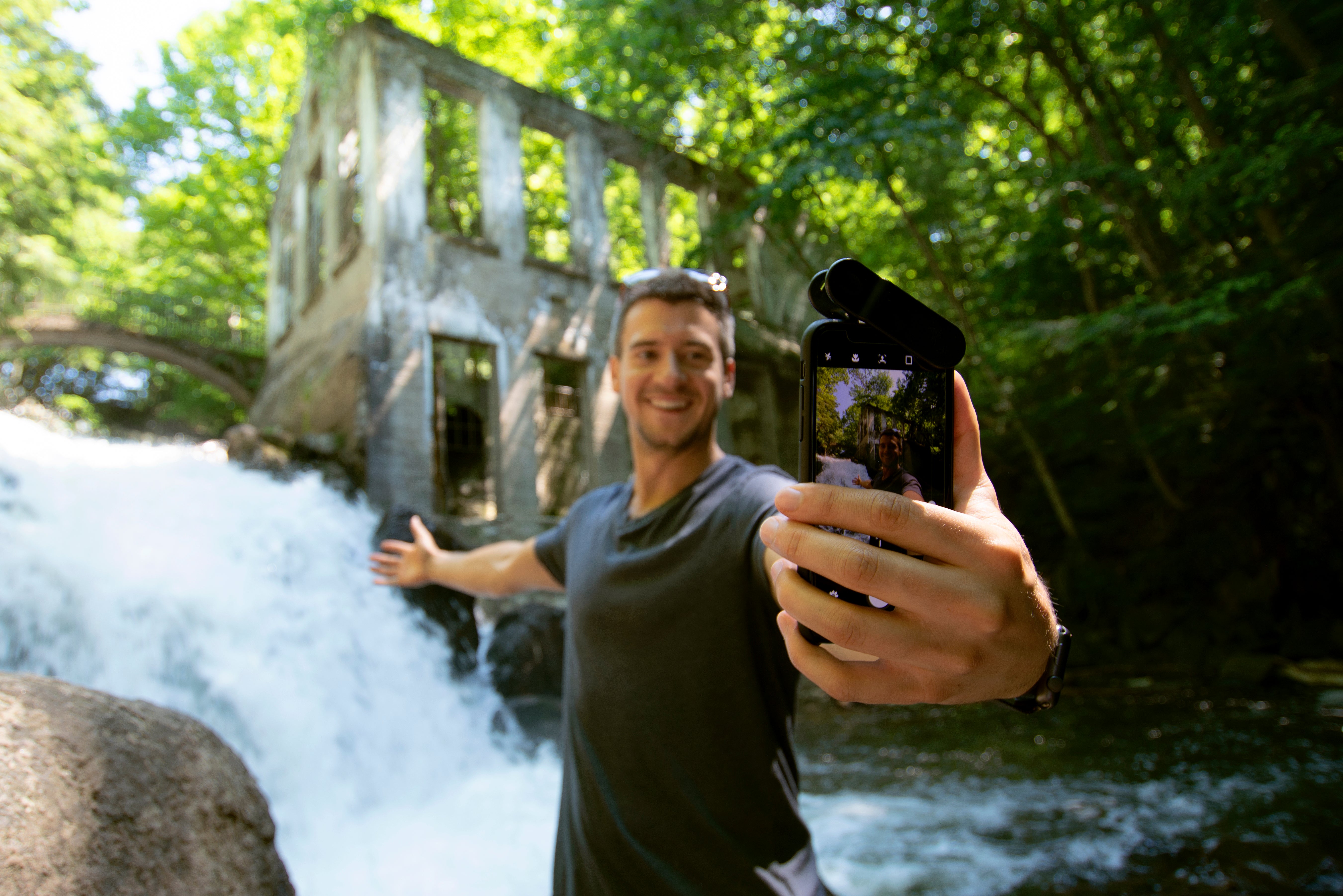 Marc Bjerring having fun while taking photos