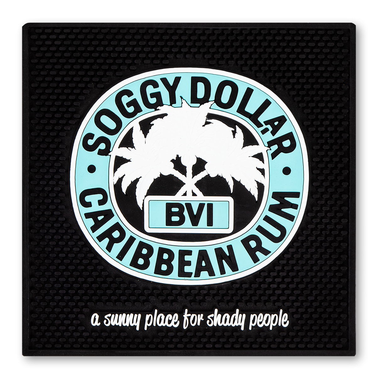 Triple Palm Square Service Bar Mat Soggy Dollar