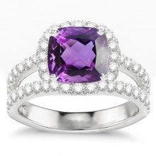 Amethyst Engagement Ring