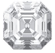 Asscher shape diamond with excellent symmetry
