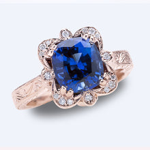 Custom Sapphire Rose Gold Ring