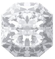 Radiant shaped diamond with 91.3% depth