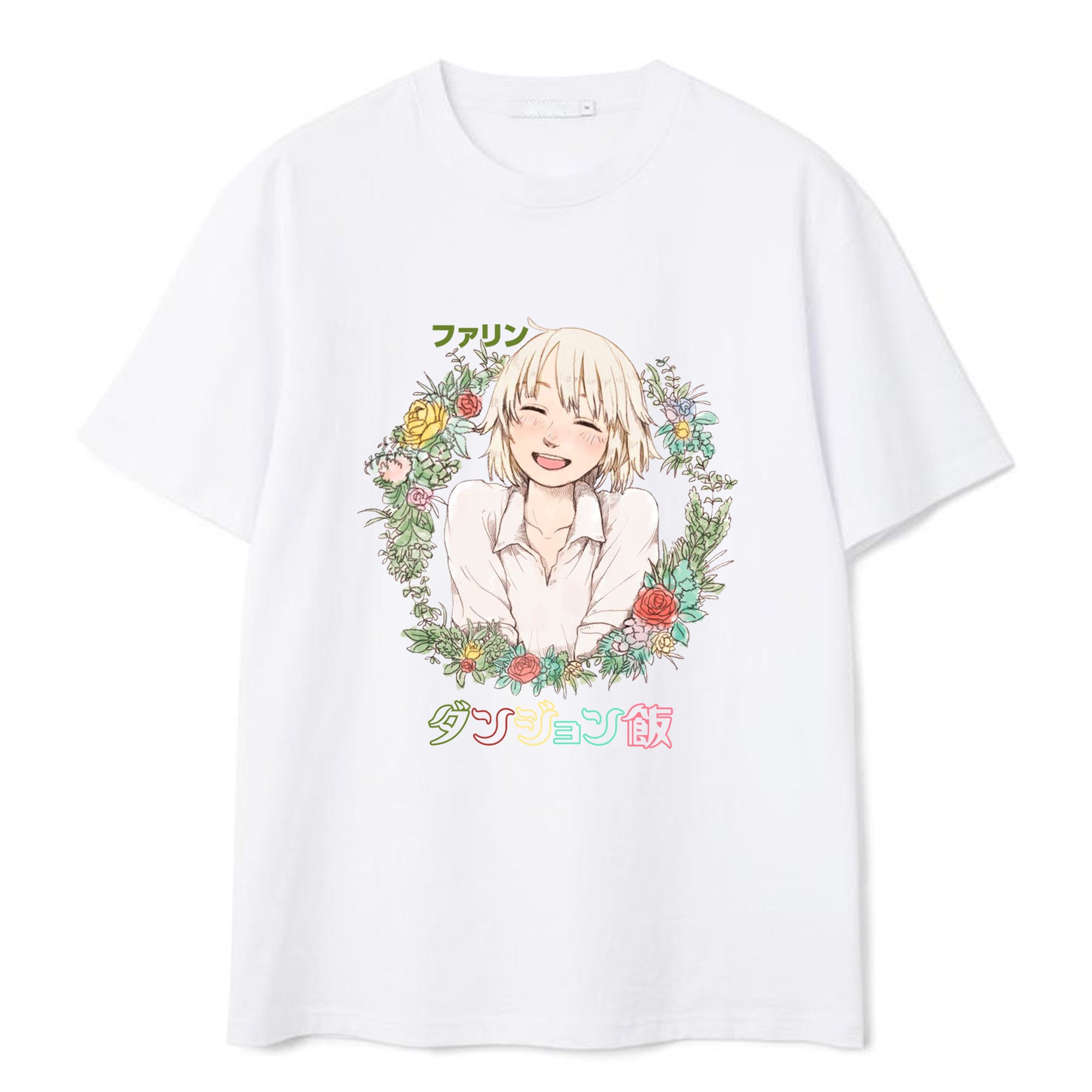 Dungeon Meshi Anime Marcille Laios T Shirt Summer Delicious In Dungeon T Shirts 100% Cotton Tshirt For Men's Short-Sleeve Tops
