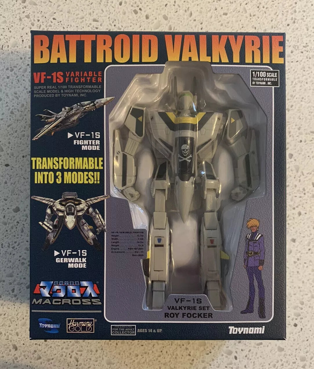 Macross Battroid Valkyrie Roy Focker VF-1S Action Figure
