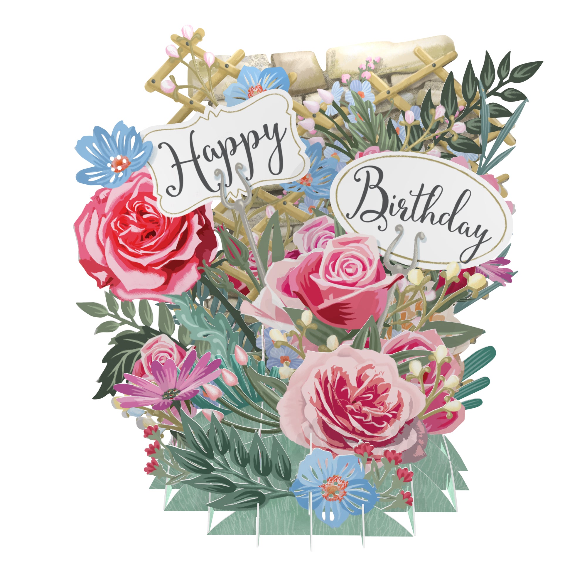 Birthday Flowers - 3D Pop Up Greeting Card | Me&McQ