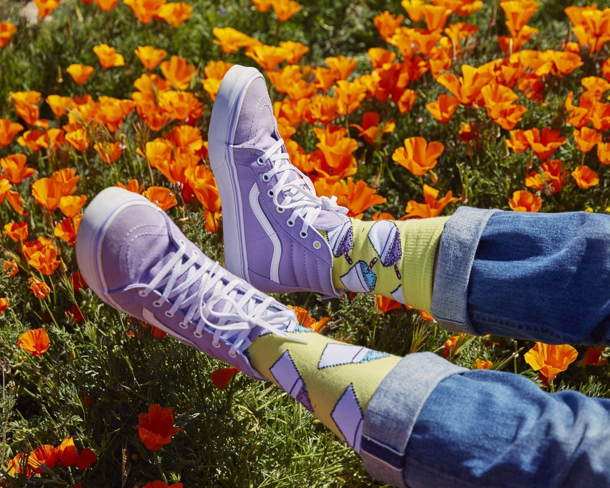 Bonfolk Socks - Black and Gold Fleur de Lis