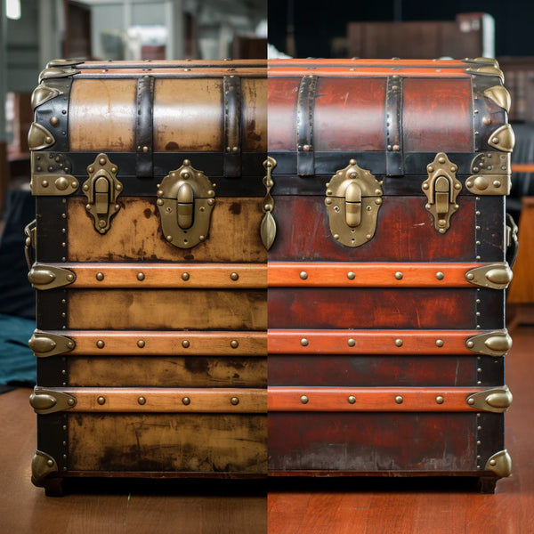 steamer trunk before and after