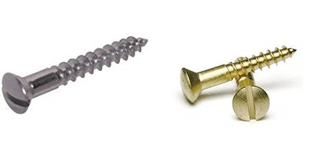 Slotted Oval Head Wood Screws, Brass – Blacksmith Bolt & Rivet Supply
