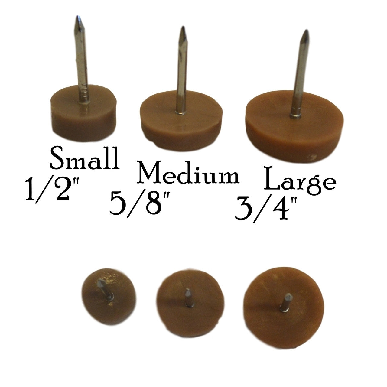 Rok Hardware Standard Nail On Furniture Glides, 3/4″, Flat Head, Chair Foot  Glides (25, Brown) : Amazon.in: Home & Kitchen