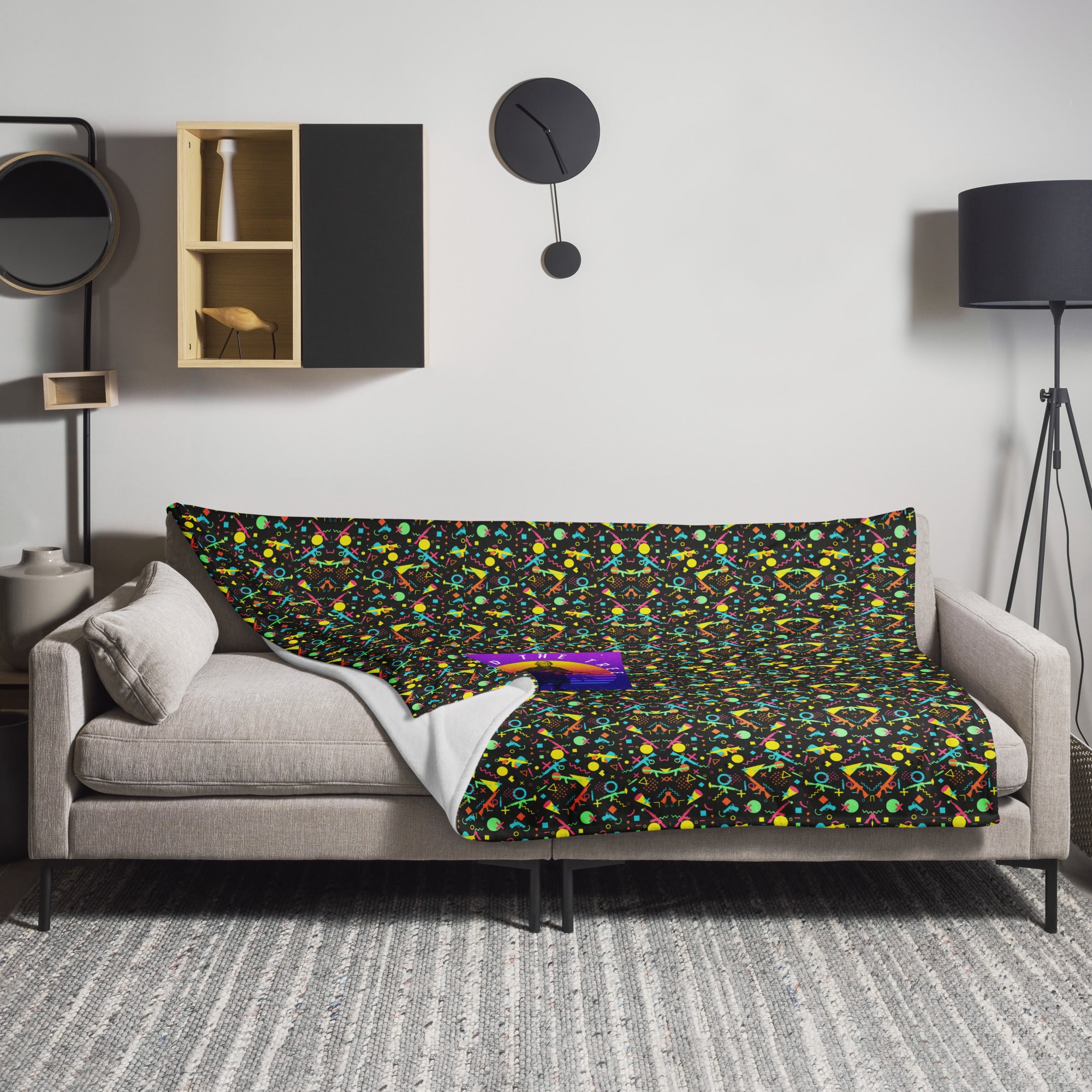 Retro BASED Throw Blanket