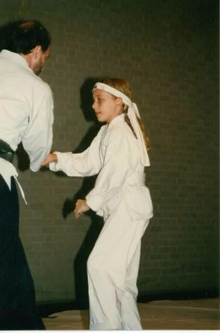 Daryl training with his daughter, Christine Lee