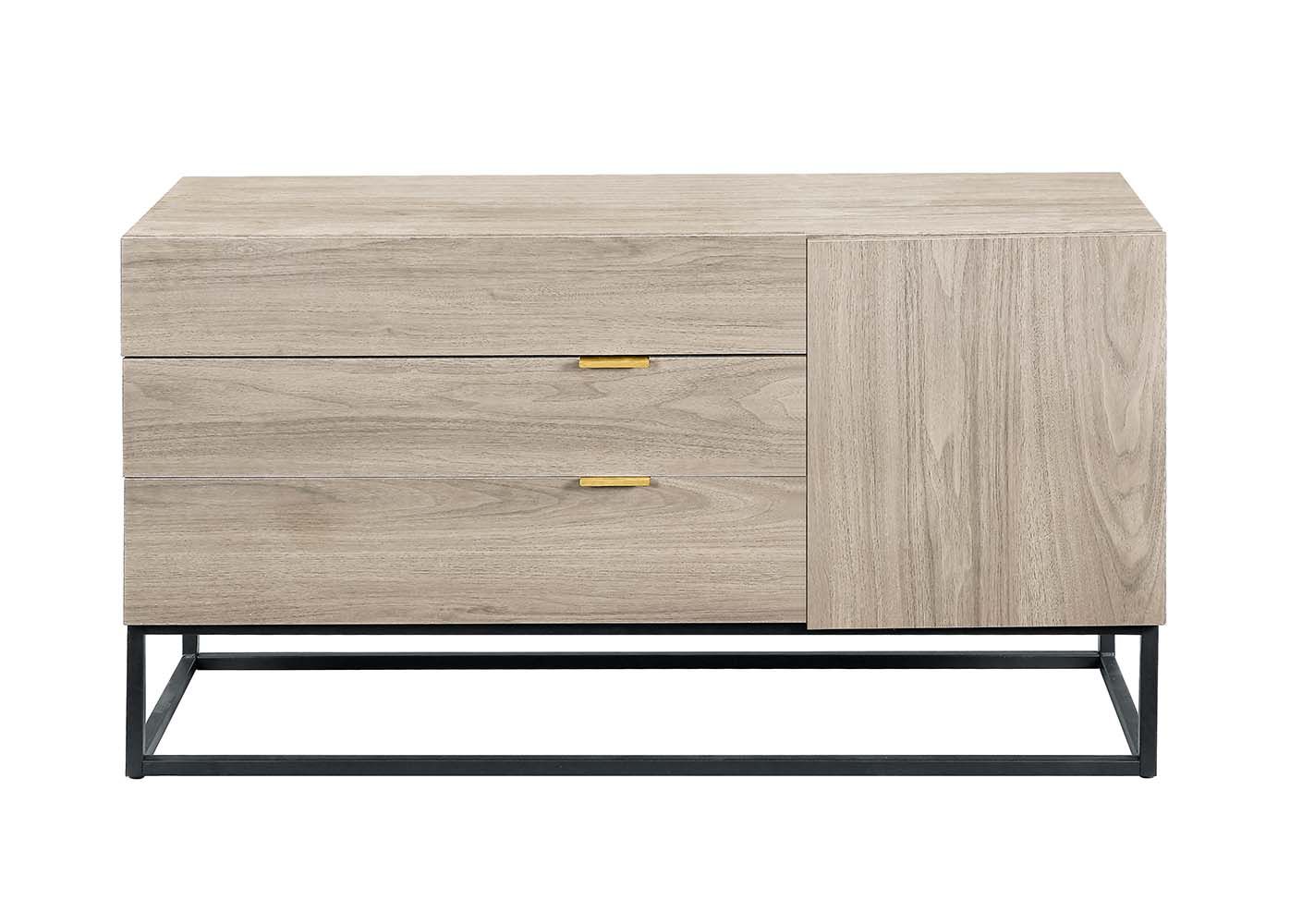 ACME Walden Rustic Oak & Black Finish Console Table Model AC00791