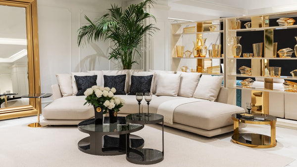 Versace Home - Corner in Harrods - Sofa and vases