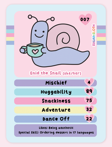 Collectable kawaii character cards