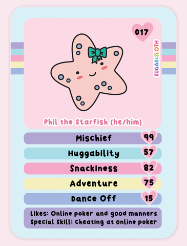 Collectable kawaii character cards