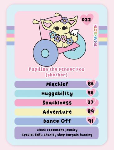 Collectable kawaii character cards