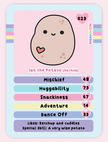 Collectable kawaii character cards