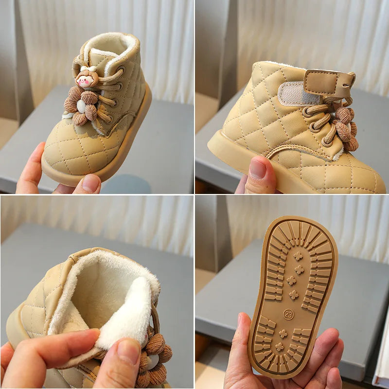 Différentes vues de la bottes pour filles polyvalentes