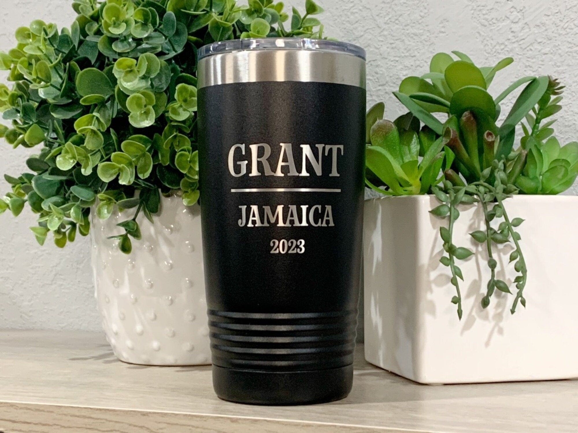 Engraved 20oz Tumbler With Tree And Name