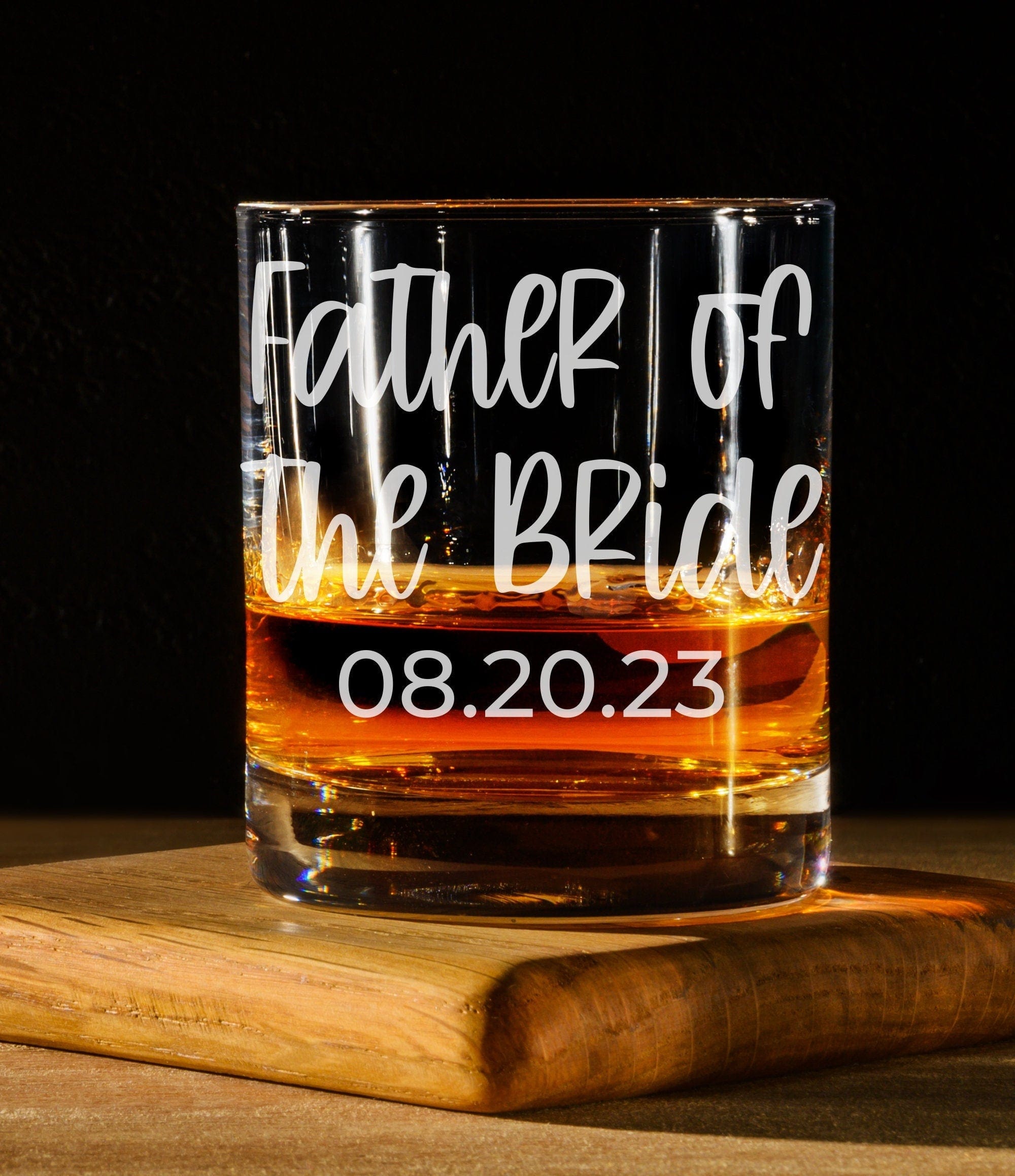 Father of the Bride Old Fashioned Rocks Glass - Unique Wedding Gift fo -  bevvee