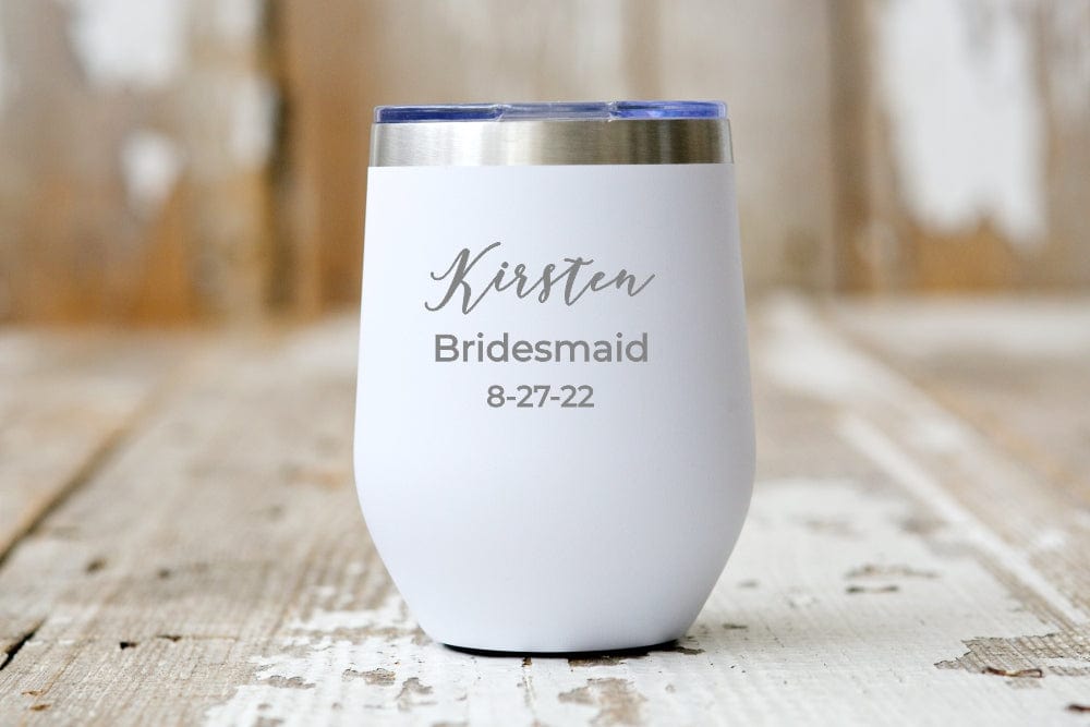 Wine Tumbler Personalized, Bridesmaid Tumbler, Custom Wine Tumbler