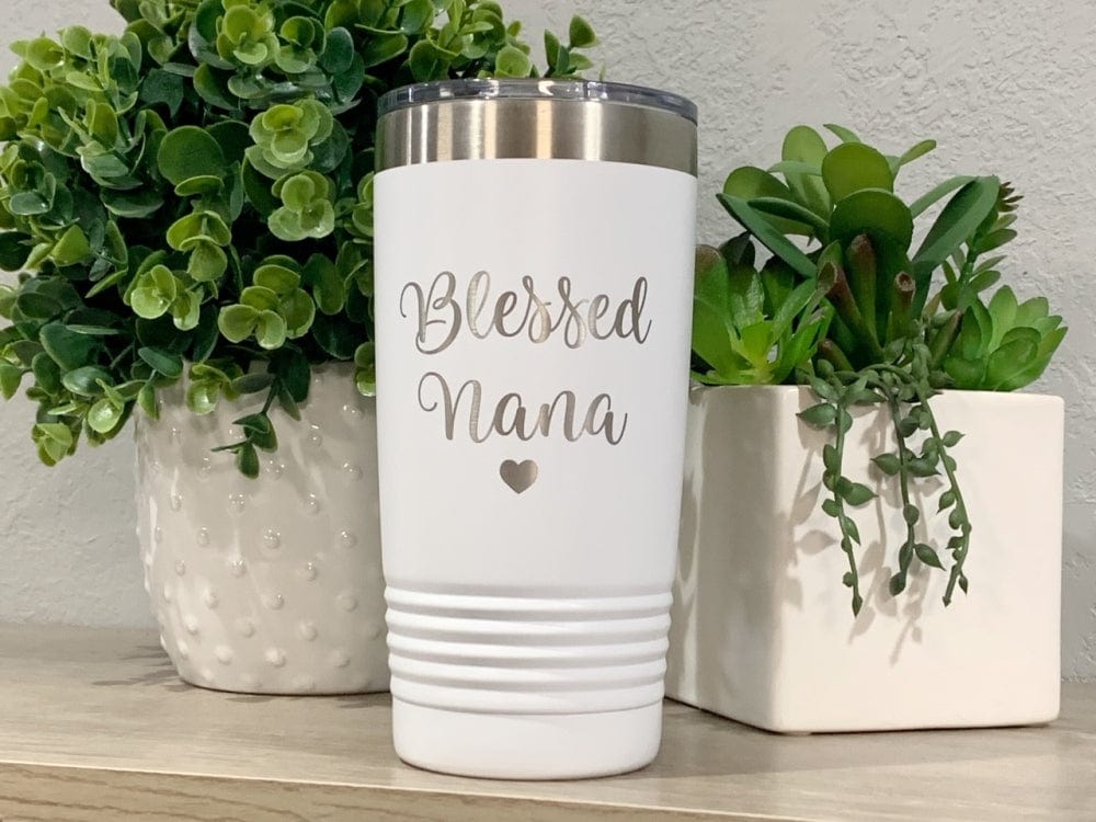 Grandma Custom Engraved Tumbler with straw & lid- 20oz Stainless Steel  Travel Mug, Hot/Cold Drinks - Personalized Gift - TSN Custom Metal