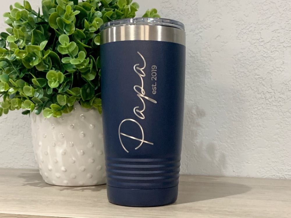 Be Happy – Engraved Travel Tumbler For Her, Personalized Travel Mug, Cute  Tumbler Mug For Her – 3C Etching LTD