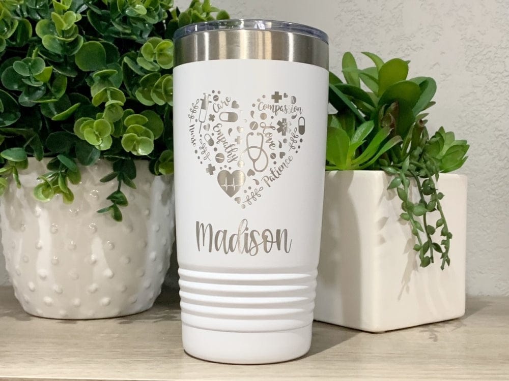 Personalized Flowers Coffee Mug Tumbler with Handle (15 oz) - Nanny –  JustSoPosh