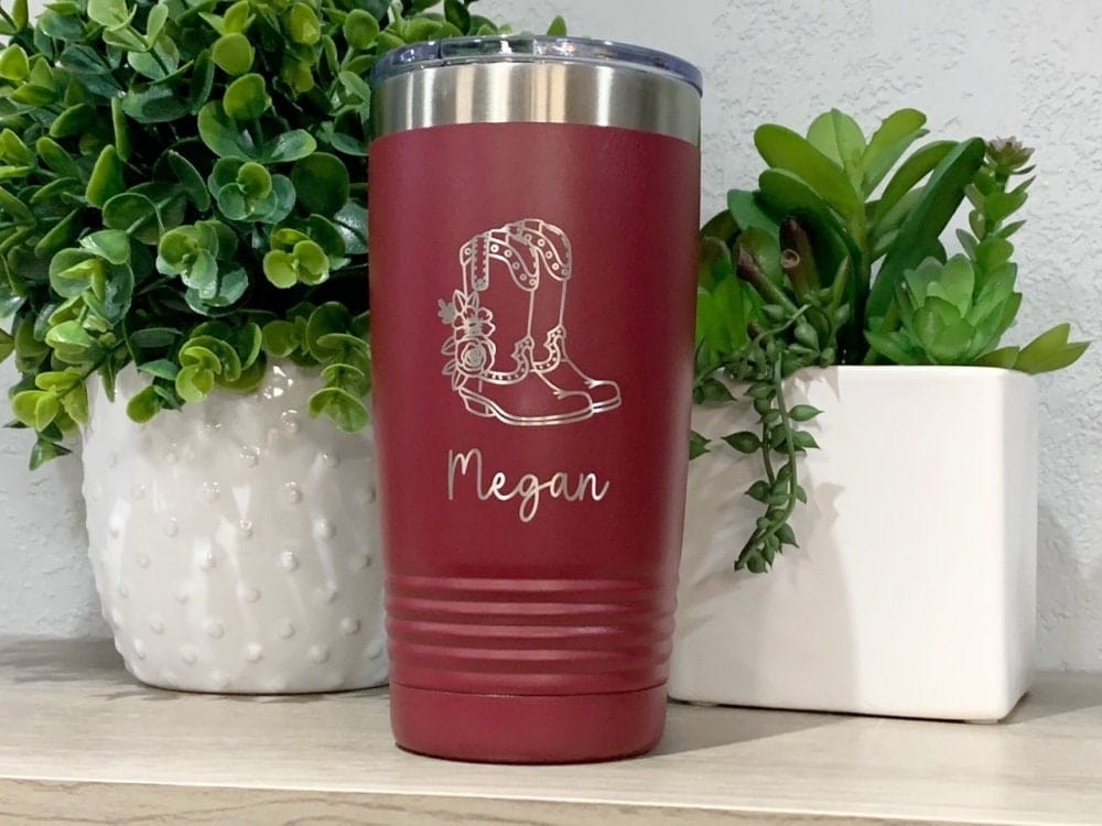 Cowboy Boots Tumbler or Water Bottle