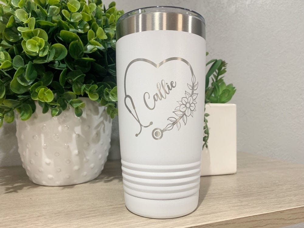 Personalized Flowers Coffee Mug Tumbler with Handle (15 oz) - Nanny –  JustSoPosh