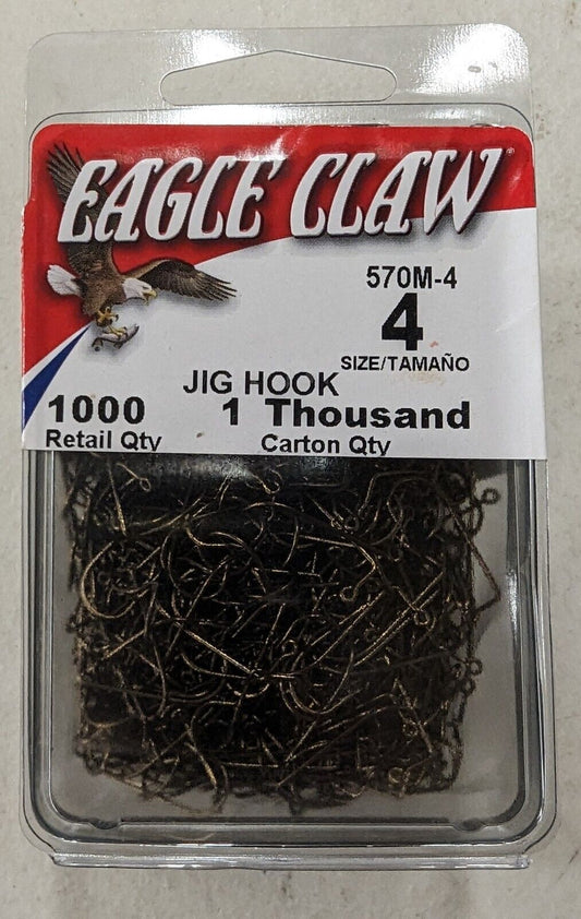 Eagle Claw 570M 4/0 Jig Hooks Bronze 1000 count – POINDEXTER OUTDOORS
