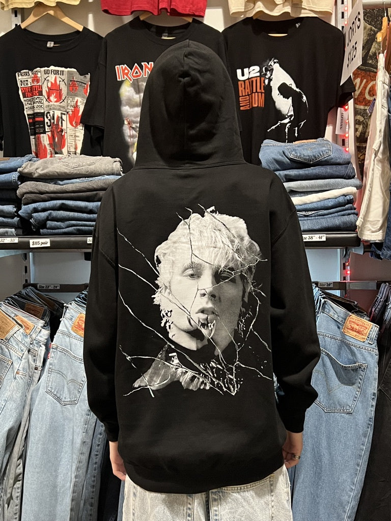 Machine Gun Kelly Cracked Glass Black Hoodie | Emporium Streetwear