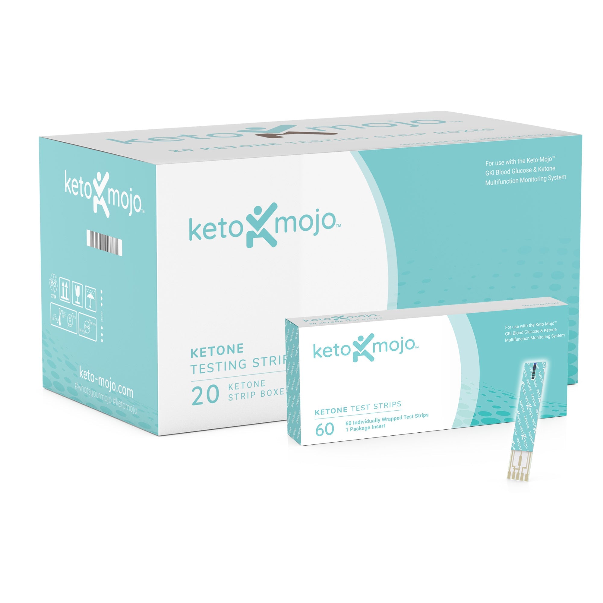 Inner Case Ketone Test Strips (20 units) - Keto-Mojo UK product image