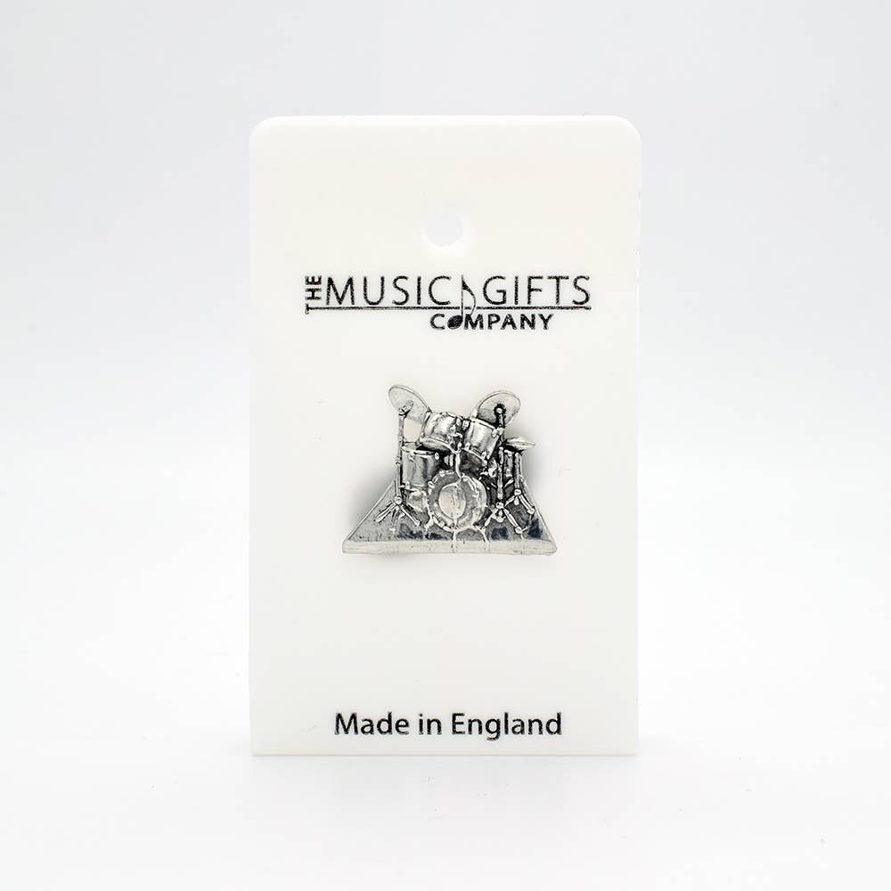 Drum Set Pewter Pin