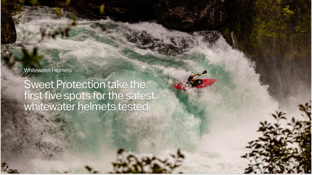 First five spots for the safest whitewater helmets tested.