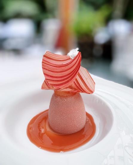 Basque dessert by Adrien Salavert from the hotel la reserve in Paris